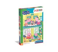 PUZZLE CLEMENTONI 2x20 Pezzi - 40 Pezzi in Cartone per Bambini 3+ - Tema: Peppa Pig