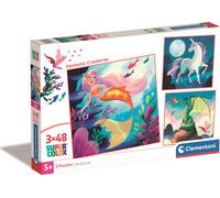 Puzzle Clementoni creature fantastiche 3×48 pezzi