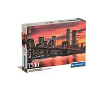Clementoni - Puzzle Compatto East River al tramonto - 1500 Pezzi