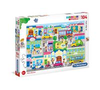 PUZZLE CLEMENTONI In the City - 104 Pezzi in Cartone per 6-8 anni - Tema: Città