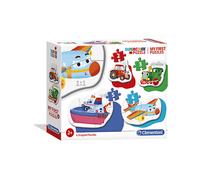 PUZZLE CLEMENTONI My First - 14 Pezzi in Cartone per Bambini di 3 Anni - Tema: Mezzi di Trasporto