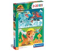 Clementoni - Puzzle 2x20 Mondo giurassico - 40-99 Pezzi