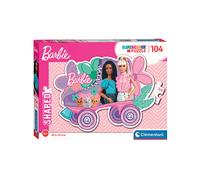 Clementoni - supercolor puzzle - shaped puzzle barbie - 104 pezzi
