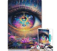 Puzzle Clessidra negli occhi per adolescenti, puzzle da 1000 pezzi per adolescenti, gioco per famiglie, antistress, sfida difficile, regali di Babbo Natale segreto, 38x26cm