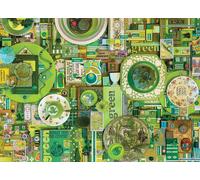 Puzzle COBBLE HILL colori dell’arcobaleno - verde (1000 pezzi)