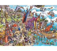 Puzzle COBBLE HILL DOODLETOWN: villaggio dei vichinghi - 1000 pezzi
