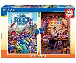 Puzzle Coco + Monsters University Disney Pixar 2x100pzs