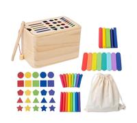 Puzzle cognitivo per bambini - Unità di apprendimento in legno naturale, set di riconoscimento dei colori interattivo, di gioco per praticare la coordinazione occhio-mano per l'uso nel primo