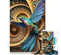 Puzzle Colibrì dalla coda viola,1000 pezzi,divertente da giocare,senza sbavature,con pezzi ben tagliati,portatile,ideale per i viaggi (50x75cm)