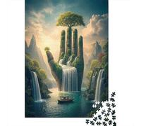 Puzzle Colibrì Luna, Notte Cosmica, 1000 Pezzi, Carta Riciclata, per Donne, Impossibile, Difficile, Idea Regalo per la Famiglia, 75x50cm/1000pcs