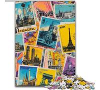 Puzzle collage di Parigi da 1000 pezzi per adolescenti, interessante strumento per ridurre lo stress e interagire con i genitori (dimensioni 26x38cm)