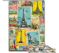 Puzzle collage di Parigi per adulti, adatti a bambini dai 14 anni in su Divertimento in famiglia tutta la famiglia (26x38cm)