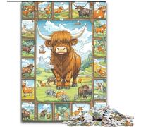 Puzzle collage di yak da 1000 pezzi per adolescenti, interessante strumento per ridurre lo stress e interagire con i genitori (dimensioni 26x38cm)