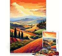 Puzzle "Colline Toscane d'Italia" da 1000 pezzi per adulti, ideale come regalo, per stimolare la mente, per un divertimento rilassante, con disegni da ritagliare, regalo di Natale (38x52cm)