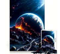 Puzzle Collisione Terrestre da 1000 pezzi per ragazzi, gioco di logica stimolante per attività domestiche, bordi trasparenti, 38x52cm