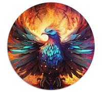 Puzzle Color Fantasy Phoenix da 1000 pezzi, gioco rompicapo rotondo da 1000 pezzi, gioco per adulti, attività interattiva per famiglie, 67,5x67,5 cm