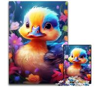 Puzzle colorati a forma di anatra per adulti, 1000 pezzi, in legno, ideali per gli innamorati, perfetti come regalo di Natale, Capodanno e San Valentino, 50x75CM/19,68x29,52 pollici.