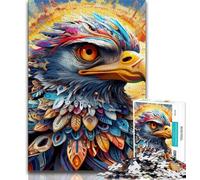 Puzzle colorati a forma di aquila per adolescenti, aiutano il cervello a esercitare giocattoli avvincenti per coltivare la pazienza Un'opera d'arte 50x75cm