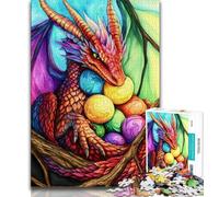Puzzle colorati a forma di drago volante per adolescenti, 1000 pezzi, giochi educativi, decorazione per la casa, adatti per la decorazione del desktop, 38x26cm