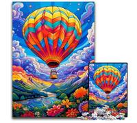 Puzzle colorati a forma di mongolfiera da 1000 pezzi per adulti, puzzle per adulti, regalo di sfida per la mente, attività educativa per adolescenti, 50x75CM/19,68x29,52 pollici