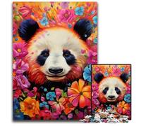 Puzzle colorati a forma di panda da 1000 pezzi per adulti, perfetti per riunioni di famiglia, compleanni e feste, 26X38CM/10,23x14,96 pollici.