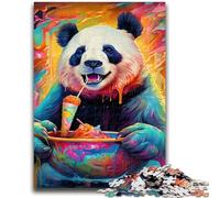 Puzzle colorati a forma di panda per adulti, 1000 pezzi, aiutano il cervello ad allenarsi, giocattoli avvincenti per coltivare la pazienza, ottimo regalo (50x75cm)