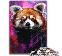 Puzzle colorati a forma di panda rosso per adulti, 2000 pezzi, aiutano il cervello ad allenarsi, giocattoli avvincenti per coltivare la pazienza, ottimo regalo (70x100cm)