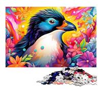 Puzzle colorati a forma di pinguino da 1000 pezzi per adulti, perfetti per riunioni di famiglia, compleanni e festività, 26X38CM/10,23x14,96 pollici.
