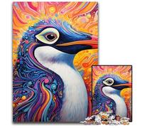 Puzzle colorati a forma di pinguino da 1000 pezzi per adulti, perfetti per riunioni di famiglia, compleanni e feste, 26X38CM/10,23x14,96 pollici.
