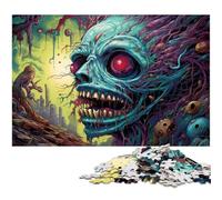 Puzzle colorati a forma di teschio per adulti,puzzle in cartone da 1000 pezzi per adulti,rompicapo impegnativo per adolescenti,divertimento per serate di gioco in famiglia 26X38CM/10,23x14,96 pollici