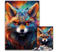 Puzzle colorati Art Fox da 1000 pezzi per adulti, perfetti per riunioni di famiglia, compleanni, feste, 50x75CM/19,68x29,52 pollici.