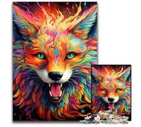 Puzzle colorati Art Fox per adulti, puzzle in legno da 1000 pezzi per adulti, rompicapo impegnativo per adolescenti, divertente serata di giochi in famiglia 50x75CM/19,68x29,52 pollici