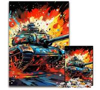 Puzzle colorati Art Tank da 1000 pezzi per adulti, puzzle in cartone per decorazioni per la casa, allenamento del cervello e regali per le feste 26X38CM/10,23x14,96 pollici