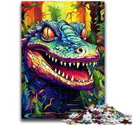 Puzzle colorati coccodrilli del Nilo da 1000 pezzi per adulti e ragazzi, giocattolo educativo ideale come regalo per tutta la famiglia (50x75cm)