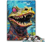 Puzzle colorati coccodrilli del Nilo per adulti da 2000 pezzi, gioco stimolante, ideale come regalo per tutta la famiglia (70X100cm)