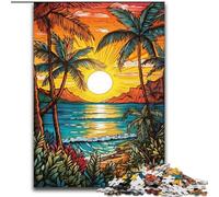 Puzzle colorati con motivi artistici da spiaggia per adulti e adolescenti, gioco stimolante e collezione di artisti per famiglie, belle arti per bambini dai 14 anni in su (26x38cm)