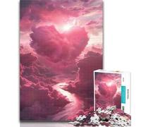 Puzzle colorati con nuvole d'amore per adolescenti, con pezzi completamente interconnessi di forma casuale, per bambini dai 14 anni in su, 50x75cm