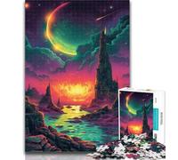 Puzzle colorati da 1000 pezzi per adulti, paesaggio onirico, 1000 pezzi, gioco per famiglie, regali di compleanno Sfida ad alta difficoltà, 50x75cm