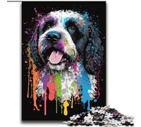 Puzzle colorati da 2000 pezzi raffiguranti il cane d'acqua portoghese, per adolescenti, giochi divertenti, decorazioni da parete, regali unici per compleanno e Natale (70x100cm)