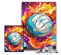 Puzzle colorati da pallavolo da 1000 pezzi per adulti. Puzzle in legno per adulti, ideali per il divertimento in famiglia, il relax e come regalo per le feste. Dimensioni: 50x75cm.