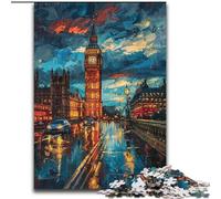Puzzle colorati del Big Ben da 1000 pezzi per adulti, giocattoli da gioco stimolanti Ogni pezzo è unico - Gioco stimolante e divertente per tutta la famiglia (26x38cm)