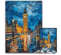 Puzzle colorati del Big Ben per adulti, 1000 pezzi, puzzle difficili per adulti, ideali per gli innamorati, Capodanno, San Valentino, 50x75CM/19,68x29,52 pollici.