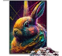 Puzzle colorati del coniglietto pasquale per adulti da 1000 pezzi, giochi divertenti Ogni pezzo è unico Gioco stimolante e divertente per tutta la famiglia (26x38cm)