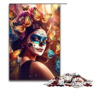 Puzzle colorati del Giorno dei Morti per adulti 1000 pezzi puzzle in legno per adulti difficili e impegnativi 1000 pezzi (75x50 cm)