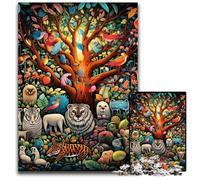 Puzzle colorati del mondo animale per adulti,puzzle in cartone da 1000 pezzi per adulti,rompicapo impegnativo per adolescenti,divertimento per serate di gioco in famiglia 26X38CM/10,23x14,96 pollici