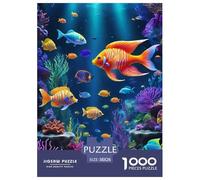 Puzzle colorati del mondo sottomarino per adulti, puzzle impossibili, difficili, impegnativi per adulti, puzzle per adolescenti, puzzle di storie, puzzle 38x26 cm/1000 pezzi