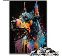 Puzzle colorati del pastore tedesco per adolescenti, 1000 pezzi, regalo di compleanno per trascorrere il tempo in casa, regali, decorazione da parete per 14+ anni (26x38cm)