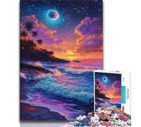 Puzzle colorati del tramonto per adulti 1000 pezzi, ogni pezzo è unico, un gioco stimolante e divertente per tutta la famiglia (75x50cm)