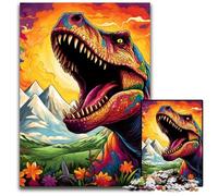 Puzzle colorati del Tyrannosaurus Rex da 1000 pezzi per adulti, puzzle per adulti, regalo di sfida per la mente, attività educativa per adolescenti, 50x75CM/19,68x29,52 pollici