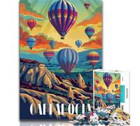 Puzzle colorati della Cappadocia per adulti, 1000 pezzi, difficili da completare ma divertenti e divertenti, decorazioni e regali unici per la casa, 38x26cm